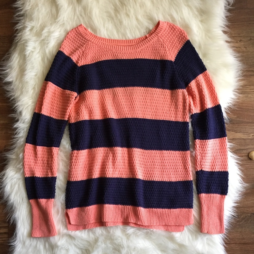 Navy Blue and Peach Pink Between Me & You Shirt